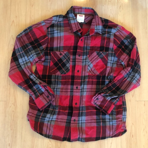 Levi's Other - Black grey red Levi’s flannel button up